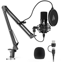 USB Microphone, MAONO 192KHZ/24Bit Plug & Play PC Computer Podcast Condenser Car