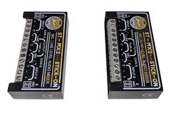 Lot of 2x Radio Design Labs ST-MX2 Stick on Mic Line Level Audio Mixers