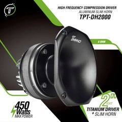 1x Timpano TPT-DH2000 SLIM 2″ Compression Driver + Horn – Titanium 8 Ohms 450W