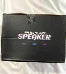 Speaker Bubble Machine Black Gold Rotatable Automatic Battery 4 „AA“ Lights 1.5V