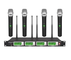 GTD 4×800 Channel UHF Diversity Wireless Handheld Microphone Mic System 787H