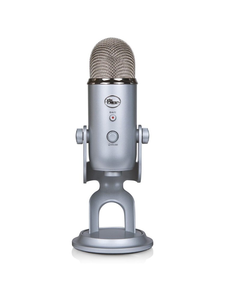 Blue Yeti Professional Multi-Pattern USB Condenser Microphone – Light Silver …