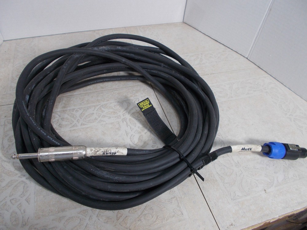 Audio Commercial Series 12 AWG Speaker Cables 50ft, Made in USA