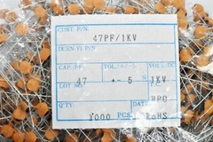 100pc Disc Ceramic Capacitor 47pF 1KV J ±5% NP0 Pitch=5mm RoHS Taiwan NPO