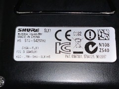 Shure SLX4/SLX1 w/ beyerdynamic TG-X 30/35 Head worn Mic & Lav. Mic H5 Freq.