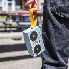 Crosley CR3050A-SB Mini Boombox Retro Portable Bluetooth Speaker, Sky Blue