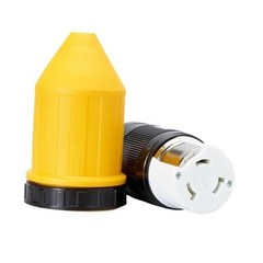 50 Amp RV Plug Power Connector with Boot Inlet 50 Amp Twist Lock Plug