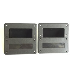 2 Pcs Replacement Black ABS Recessed Bar Handles For Speaker Cabinet 140x135mm