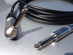 15FT Canare GS-6 w Neutrik Rean 1/4 TS Right Angle to 1/4 TS Guitar Patch Cable