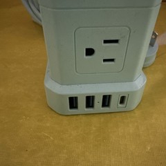 TOPREK power strip surge protector with USB-C + 3 USB 10′ grounded 3 prong cord