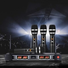 HOTEC 4-channel wireless microphone system, very suitable for home KTV party kar
