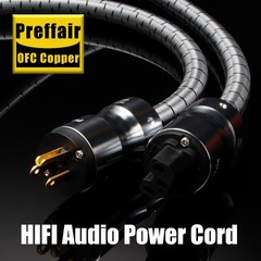 HiFi Audio Power Cable Audiophile US EU Schuko Amplifier Power Cord