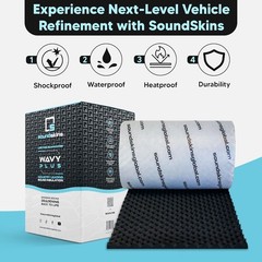 Wavy Plus Thermal Acoustic Insulation Mat – 196.9” Sound Dampening Foam