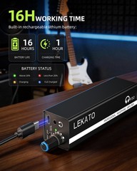 LEKATO P30 In-Ear Monitor Amplifier 16H Rechargeable IEM Amp Stage & Studio