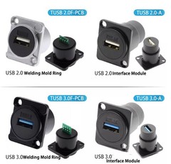 Panel Mount D Type USB 3.0/2.0 Female to Female Connector Jack Socket Adapter