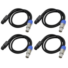 4PC 16AWG Stage Lighting Fixture PowerCon Gray to IEC-60320-C13 Power 3ft Cable
