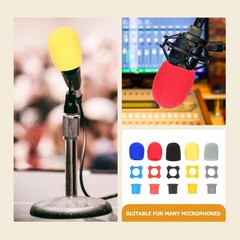 5Sets Durable Microphone Sleeve Covers Assorted Colors with Anti-Skid Protection