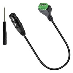 Solderless XLR 3-Core Adapter Sound Cable Replacement with Screwdriver