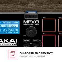 Akai Professional Mpx8 Mobile Audio Midi Controller With 8 Pads Sample Player