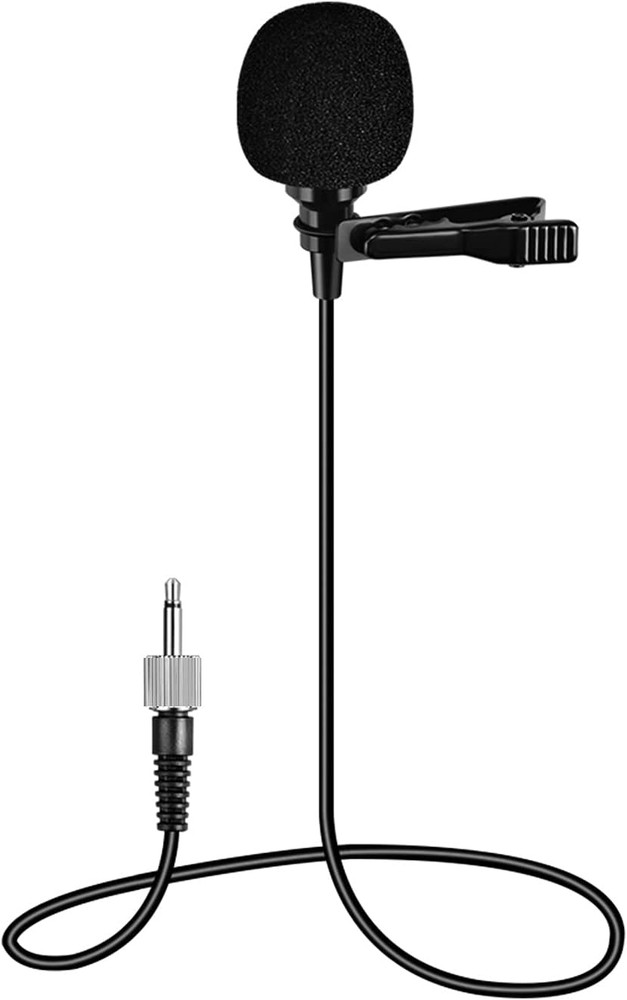 HOTEC Replacement Lapel Microphone with 3.5Mm Locking Screw Plug, Unidirectional