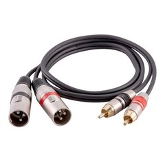 Seismic Audio Dual XLR Male to Dual RCA Patch Cable 5ft Stereo SAXFRM-2×5