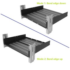 2U Server Rack Shelf Vented Cantilever Tray 19 Inch Cabinet 16 Inch Deep
