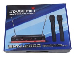 STARAUDIO 2 Channel VHF Handheld Wireless Microphone System 2CH Church Stage Mic