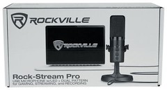 Rockville ROCK-STREAM PRO Gaming Streaming Recording Dual Pattern USB Microphone