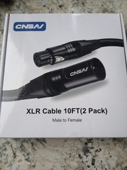 CNSAV XLR Microphone Cable 10 Feet (2 Pack), 3 Pin Gold Plated 22AWG