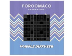 4Pcs EVA Acoustic Diffusers 12″X12″X2″ (Total 24″X24″X2″), Waffle Style Sound Di