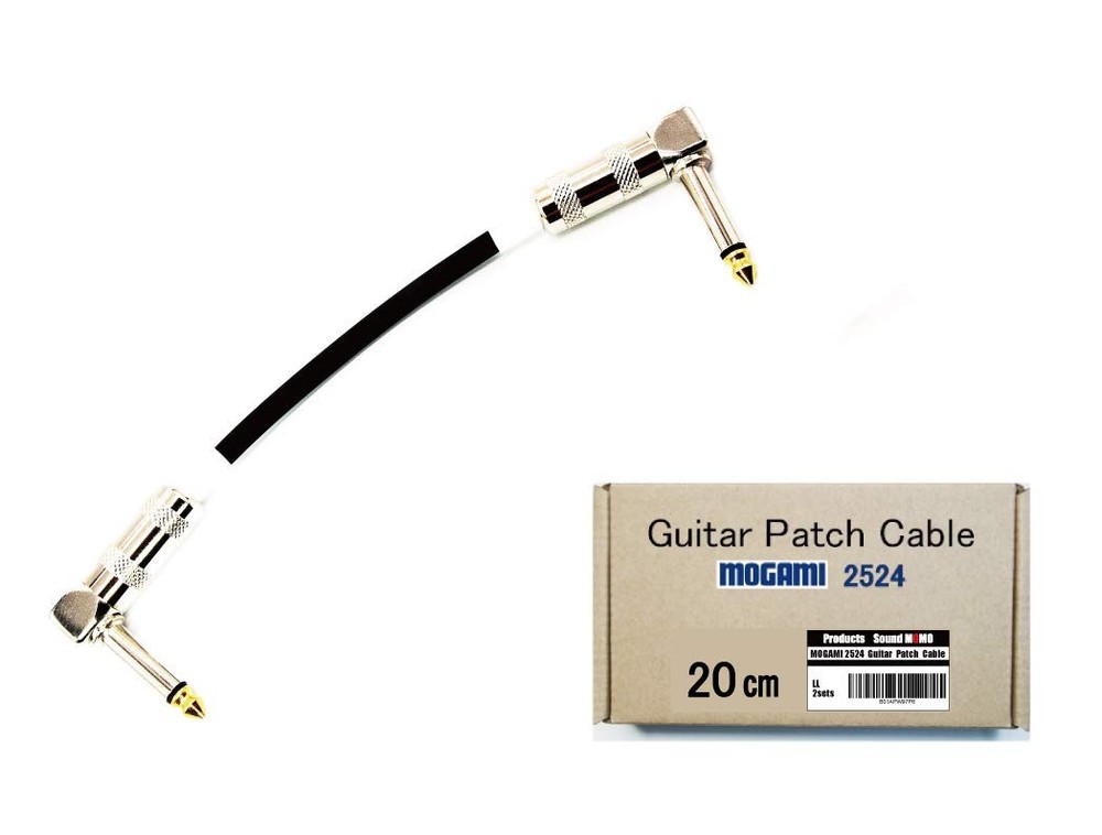 Sound MOMO Guitar Patch Cable P1LL [MOGAMI 2524] Black 20cm