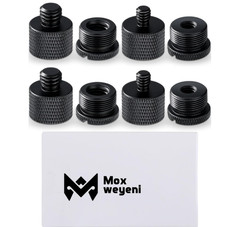 Juego de adaptadores para micrófono 8 piezas, roscas 5/8, 3/8 y 1/4. Nuevo