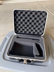 Black Hard Plastic Case w/ Foam Lining Carry Handle 12″x9x5”