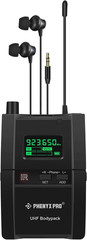 Phenyx Pro PTM-10 Stereo Wireless in Ear Monitor System Bodypack Receiver, Perfo