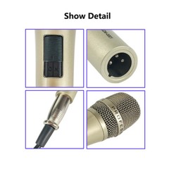 4-Channel Audio Mixer Live Studio Mixing Sound Console Unidirectional Microphone