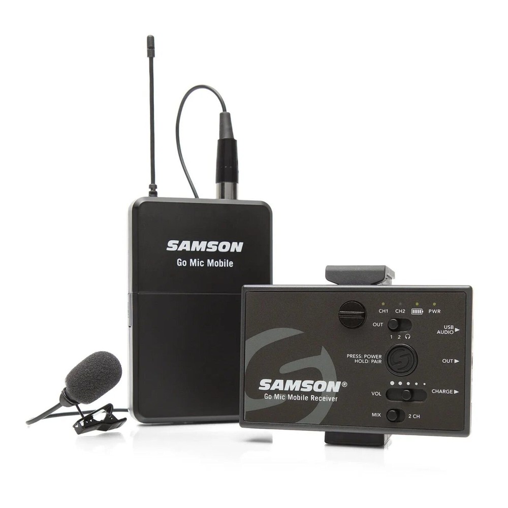 Samson SWGMMSLAV Go Mic Mobile Professional Lavalier Wireless System, Black