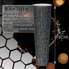 B58 Black Mic Handle Sleeve Fit Universal Wired Microphone SM58LC, Beta 58A, Git