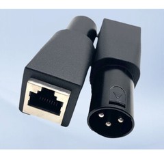 DMX to RJ45 Connector RJ45 Ethernet to 3-Pin XLR DMX Female & Male Adapter Set