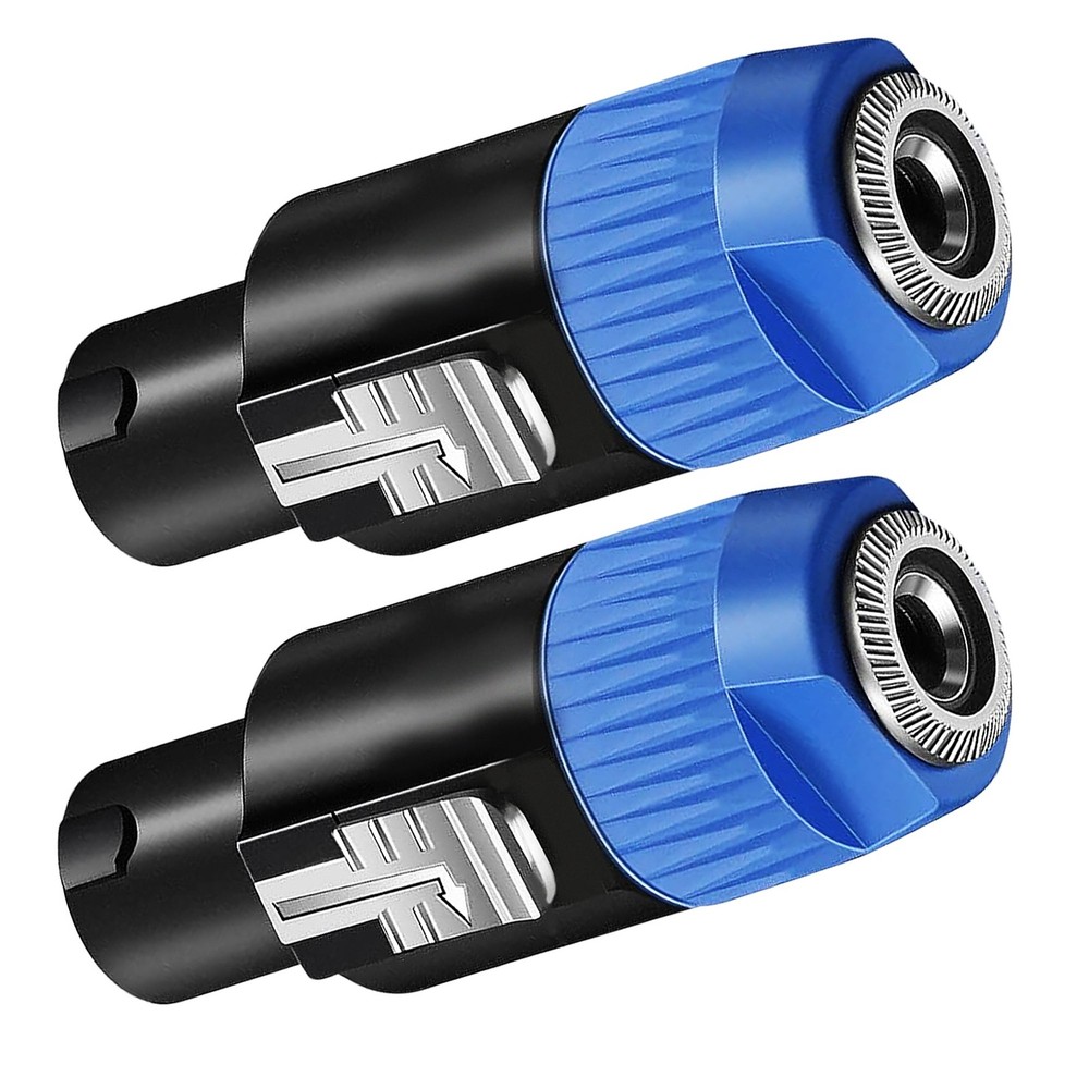 5 Core Speakon 1/4″ Female – Male Connectors Pair 4 Pole SpeakON Connector