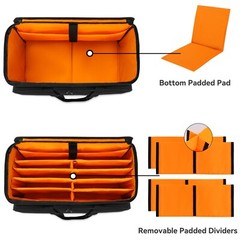 Talrizio Gig Bag Cable File Bag and Gear Organizer DJ Musician Bag 17″ Laptop
