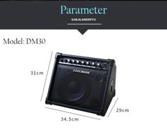 Coolmusic AMP 30-Watt Electronic Drum Amplifier Keyboard Amplifier