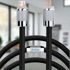 10 AWG HiFi Audio Power Cable US EU Schuko OCC Power Cord with Carbon Fiber Plug