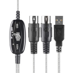 USB IN OUT For MIDI Interface Cable Converter For Music Keyboard Adapter Cord