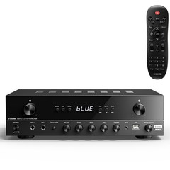 Stereo Audio Amplifier, 600W Peak 2 Channel Receiver with Bluetooth 5.3, for …