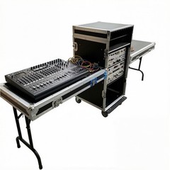 16U Shockproof Mixer DJ Aviation Case-Professional Rack Cabinet for Audio Equip.