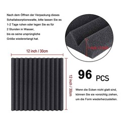 96 PACK 12″X12″X1″ Acoustic Foam Panel Wedge Studio Soundproofing Wall Tiles