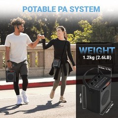 Voice Amplifier Bluetooth 5.3 Wireless Headset Mirophone/Handheld Mic-40W.