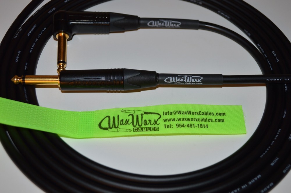 Professional Grade WaxWorx Instrument Cable Canare Neutrik Gold Select a Size!