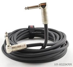20ft. Kirlin 1/4″ Mono Right-Angle Male/Male Instrument Cable, XR-6020KRR