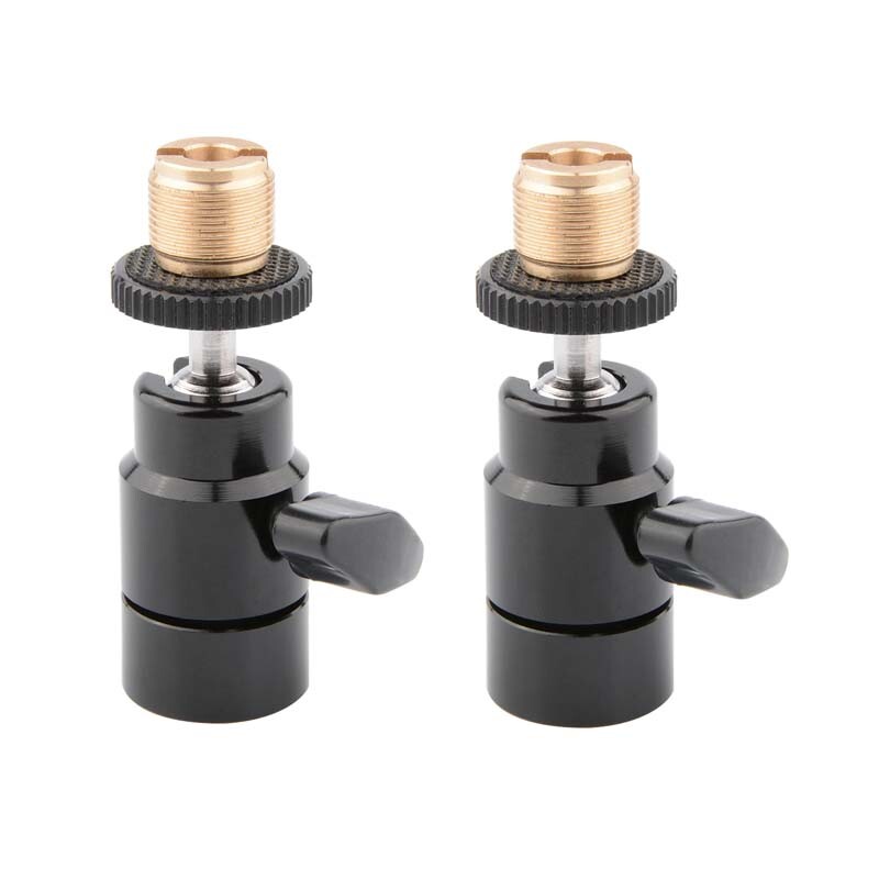 2Pcs CAMVATE Ball Head Mount w/ 5/8″-27 Male to Female for Mic Stand Shock Mount